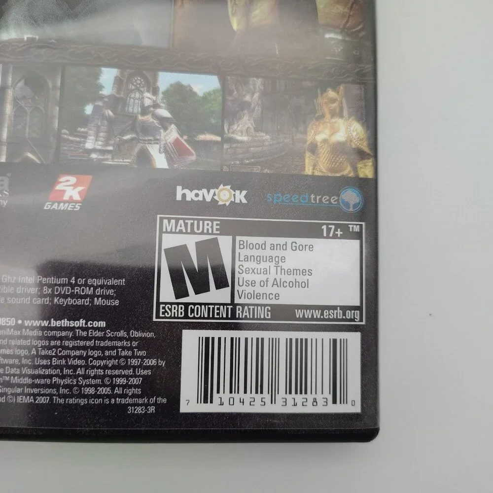 Elder Scrolls Oblivion Game of Year PC DVD Map Insert Shivering Isles Untested